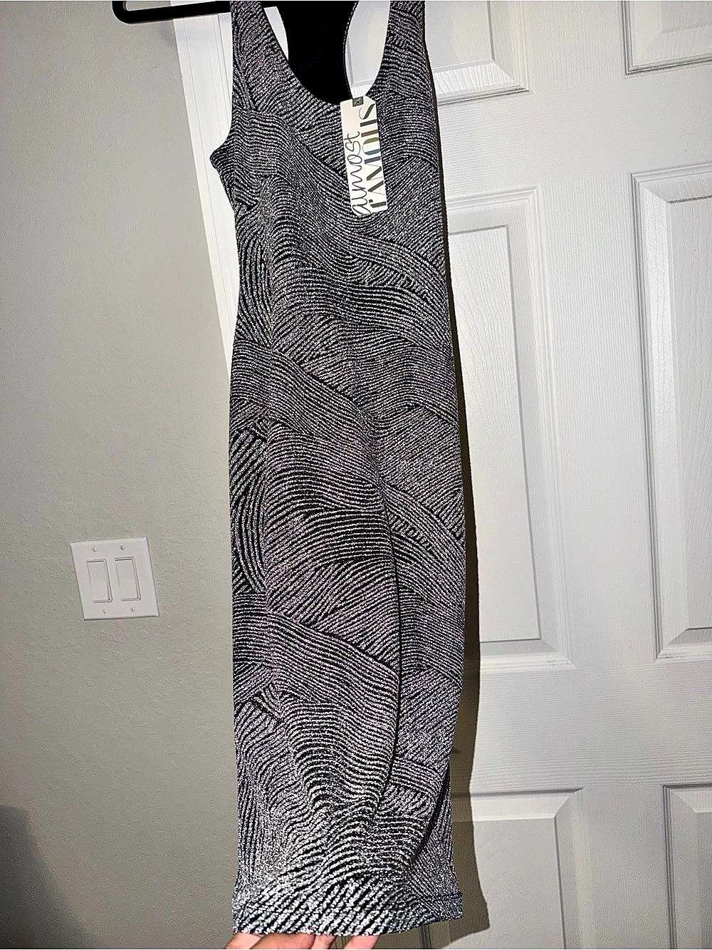 Nasty Gal Abstract Print Jumpsuit in Black & White Size Small Like New
